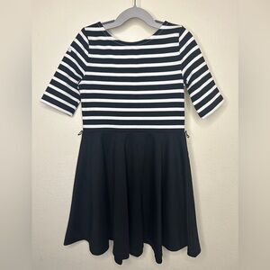 Polo Ralph Lauren Black and White striped jersey dress